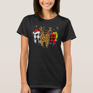 メリークリスマスの歯の衣装 歯科助手 Xmas Tシャツ