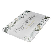 メリークリスマスの水の色の葉クリスマス バスマット (アングル)