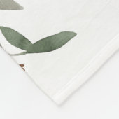 メリークリスマスの水の色の葉クリスマス フリースブランケット (角)