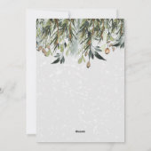 メリークリスマスの水の色の葉ユーカリ シーズンカード (裏面)