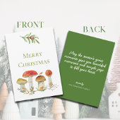 メリークリスマスの水の色キノコの非写真 シーズンカード