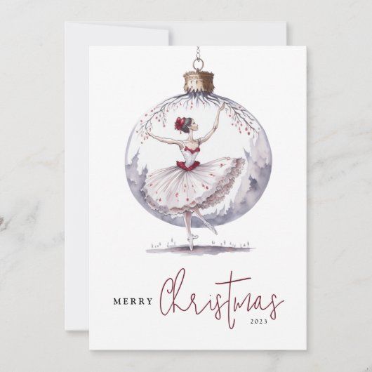 メリークリスマスの水の色ボーブル写真 シーズンカード (正面)