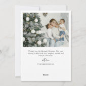 メリークリスマスの水の色ボーブル写真 シーズンカード (裏面)