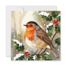メリークリスマスの水彩イラスト: コザクラインコ