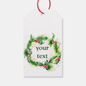 メリークリスマスの水彩画 ギフトタグ (裏面)