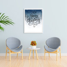 メリークリスマスの水彩画
