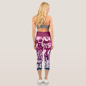 メリークリスマスの活字パターン カプリレギンス (裏面)