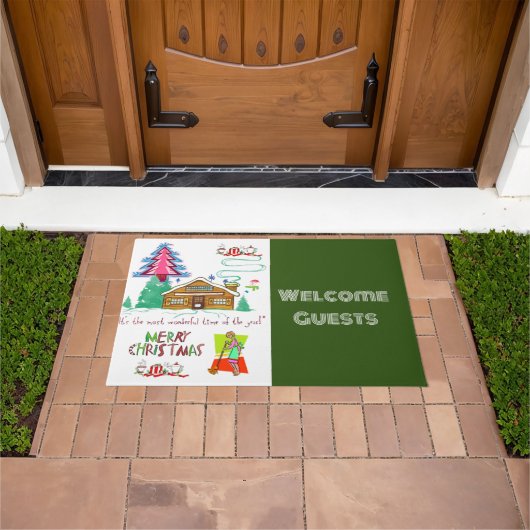 メリークリスマスの清掃の女性マットDoormat ドアマット (室外)