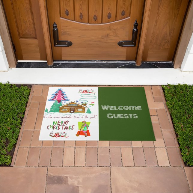 メリークリスマスの清掃の女性マットDoormat ドアマット (室外)