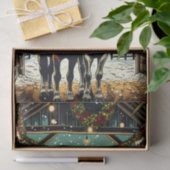 メリークリスマスの漫画の馬 薄葉紙 (ギフト)