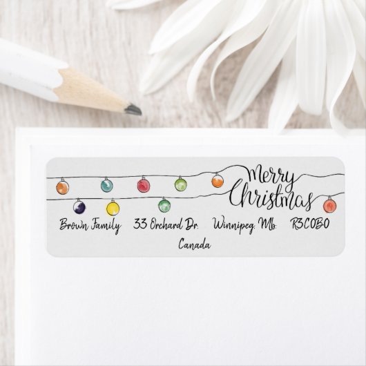 メリークリスマスの灯り ラベル (インサイチュ)