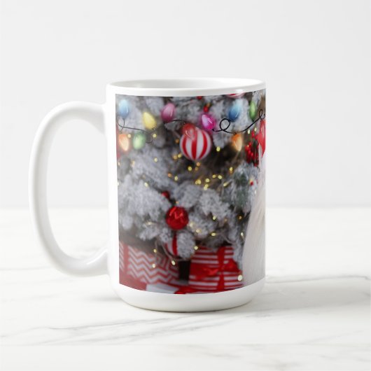 メリークリスマスの犬パーソナライズされただ コーヒーマグカップ (左)