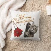 メリークリスマスの猫枕  クッション (ブランケット)