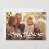 メリークリスマスの甘シンプルいフォトカード シーズンカード (正面)