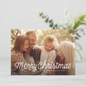 メリークリスマスの甘シンプルいフォトカード シーズンカード (スタンド正面)
