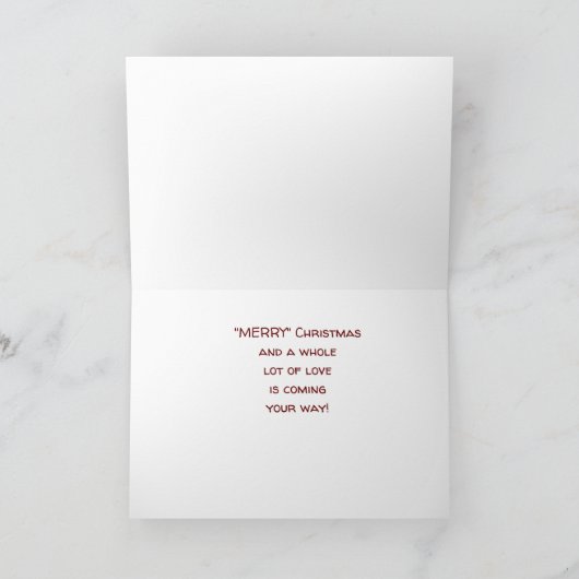 **メリークリスマスの甥**お前のために歌った！ホール シーズンカード (内部)