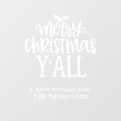 メリークリスマスの白いアート台本の名前 ウィンドウサイン (シート)