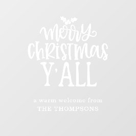 メリークリスマスの白いアート台本の名前 ウィンドウサイン