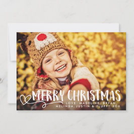 メリークリスマスの白2018休日の写真の上敷 シーズンカード