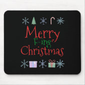 メリークリスマスの皮肉おもしろい的な現状 マウスパッド (正面)
