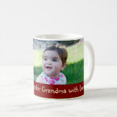 メリークリスマスの祖母のマグを縞で飾ります コーヒーマグカップ (正面右)