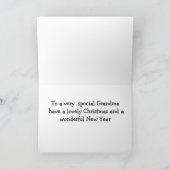 メリークリスマスの祖母 シーズンカード (内部)