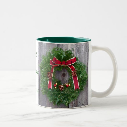 メリークリスマスの祖父 ツートーンマグカップ (右)