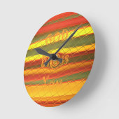 メリークリスマスの神は着色しますデザインを賛美します ラウンド壁時計 (傾斜)