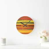 メリークリスマスの神は着色しますデザインを賛美します ラウンド壁時計 (ホーム)