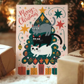 メリークリスマスの積み上げ猫 シーズンカード