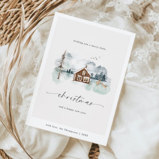 メリークリスマスの穏やかな冬の風景 シーズンカード