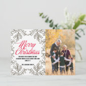 メリークリスマスの紙の写真カード シーズンカード (スタンド正面)