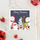メリークリスマスの紙ナプキン スタンダードカクテルナプキン (インサイチュ)