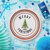 メリークリスマスの紙皿 ペーパープレート (パーティー)