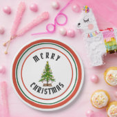 メリークリスマスの紙皿 ペーパープレート (パーティー)