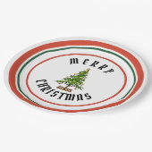 メリークリスマスの紙皿 ペーパープレート (アングル)