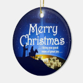 メリークリスマスの素晴らしい喜びのルークの2:10のオーナメント セラミックオーナメント (左)