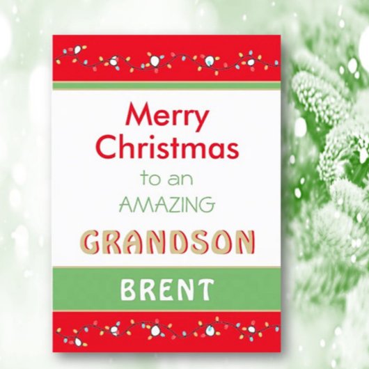 メリークリスマスの素晴らしい孫カード シーズンカード