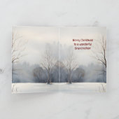 メリークリスマスの素晴らしい祖母の水色 カード (内部)