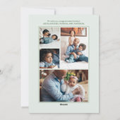 メリークリスマスの素朴なフローラ写真コラージュ シーズンカード (裏面)