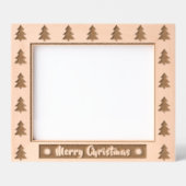 メリークリスマスの素朴な休日の写真は木製エッチング レーザー彫刻フレーム (正面)