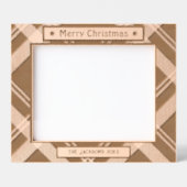 メリークリスマスの素朴な休日の写真は木製エッチング レーザー彫刻フレーム (正面)