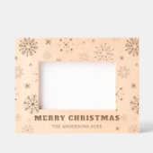 メリークリスマスの素朴な休日の写真は木製エッチング レーザー彫刻フレーム (正面)