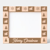 メリークリスマスの素朴な休日の写真は木製エッチング レーザー彫刻フレーム (正面)