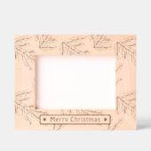 メリークリスマスの素朴な休日の写真は木製エッチング レーザー彫刻フレーム (正面)