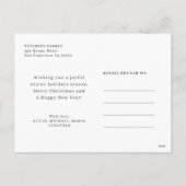 メリークリスマスの素朴な納屋の木3写真コラージュ シーズンポストカード (裏面)