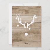 メリークリスマスの素朴な茶色の木の写真カード シーズンカード (裏面)