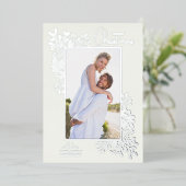 メリークリスマスの緑のシルバー 箔シーズンカード (立ち正面)