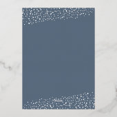 メリークリスマスの緑のシルバー 箔シーズンカード (裏面)