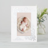 メリークリスマスの緑のシルバー 箔シーズンカード (立ち正面)